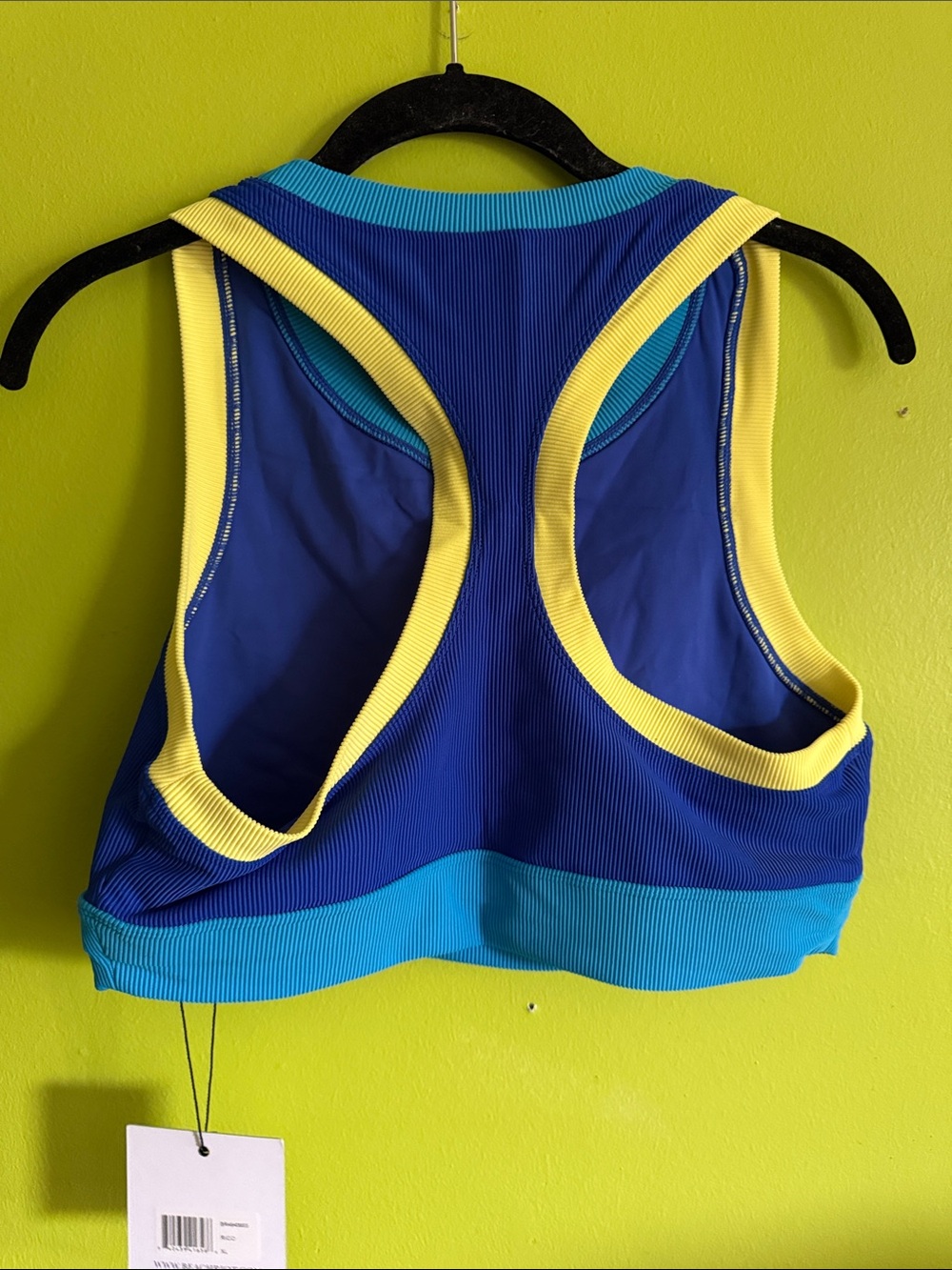 NWT Beach Riot Multicolor Ribbed Longline Sports Bra Size XL - Picture 2 of 5